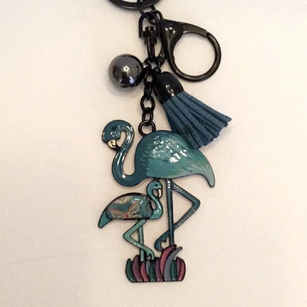 ‎TURQUOISE FLAMINGO KEY RING